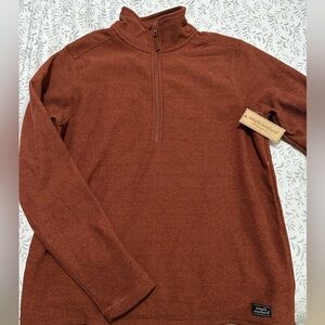 New Simply Southern Men’s Quarter-Zip Pullover Sweater “Spics” color,  Sz Small